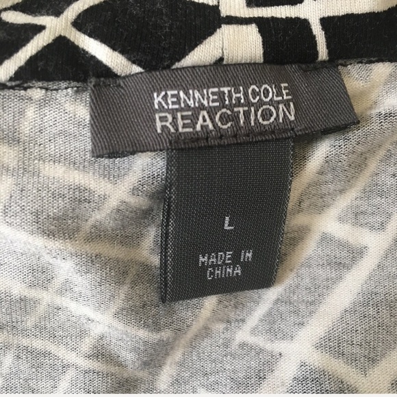 KENNETH COLE drape neck 3/4 sleeve top - Picture 4 of 7